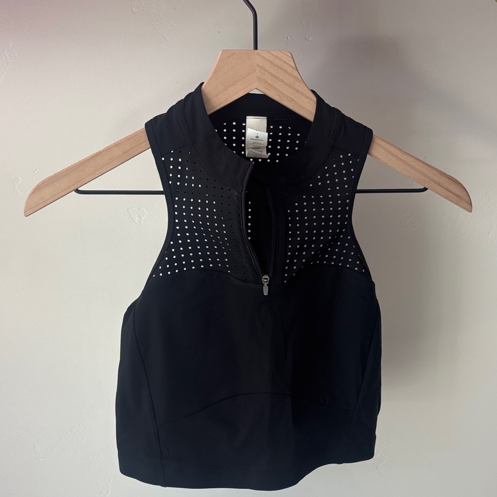 Lululemon Athletica Black Perforated Tank Top